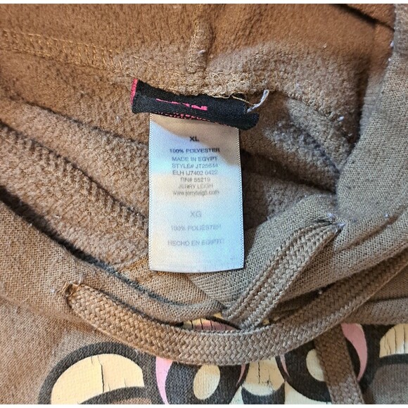 Powerpuff Girls Hoodie Womens XL Brown Cartoon Network Y2K Graphic Distressed - Picture 5 of 8